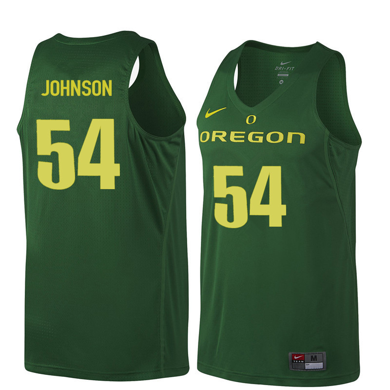 Men #54 Will Johnson Oregon Ducks College Basketball Jerseys Sale-Dark Green